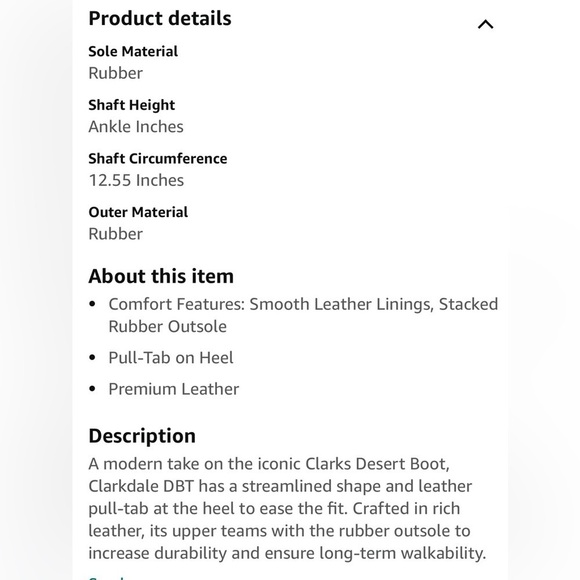 Clarks Men’s Clarkdale DBT Leather Desert Boot - Picture 16 of 16